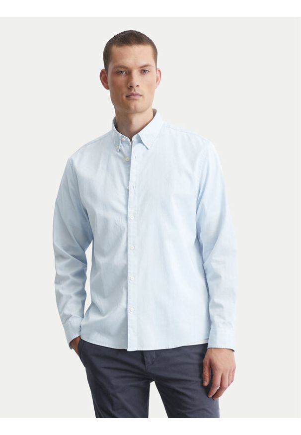 Marc O'Polo Koszula B21 7268 42342 Błękitny Regular Fit. Typ kołnierza: polo. Kolor: niebieski. Materiał: bawełna