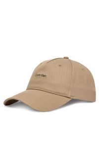 Calvin Klein Czapka z daszkiem Cotton Twill W/ Hw Cap LV04F5072G Beżowy. Kolor: beżowy. Materiał: bawełna #1