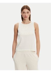 Kappa Top Logo Gria 382129W Écru Regular Fit. Kolor: kremowy. Materiał: bawełna, syntetyk #1
