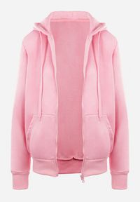 Renee - Różowa Bluza z Kapturem Zapinana na Suwak Edan. Okazja: na co dzień. Typ kołnierza: kaptur. Kolor: różowy. Materiał: jeans. Długość rękawa: długi rękaw. Długość: długie. Styl: sportowy, klasyczny, elegancki, casual #5