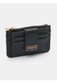 Sinsay - Portfel z imitacji skóry saffiano - czarny. Kolor: czarny. Materiał: skóra #1