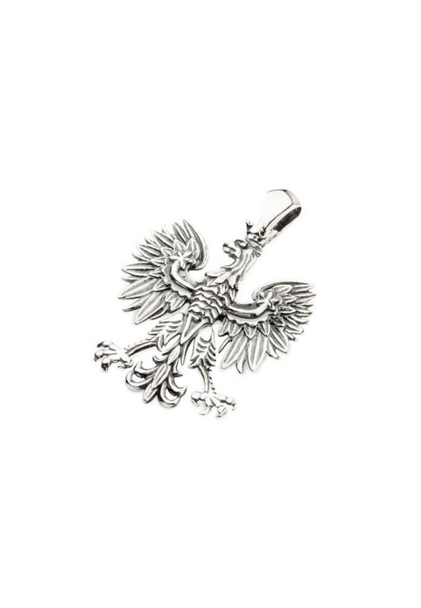 Polcarat Design - Wisiorek srebrny oksydowany Orzeł duży W 1656. Materiał: srebrne. Kolor: srebrny