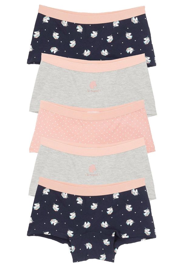 bonprix - Figi z miękkiej bawełny organicznej (5 par). Kolor: niebieski. Materiał: bawełna