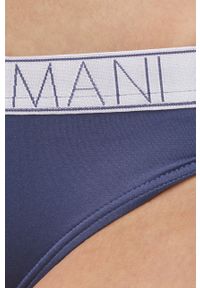 Emporio Armani Underwear figi (2-pack) kolor granatowy. Kolor: niebieski. Materiał: dzianina, włókno. Wzór: gładki