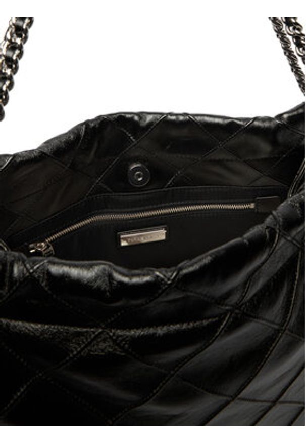 Tory Burch Torebka Fleming Soft Distressed Hobo Bag 165170 Czarny. Kolor: czarny. Materiał: skórzane