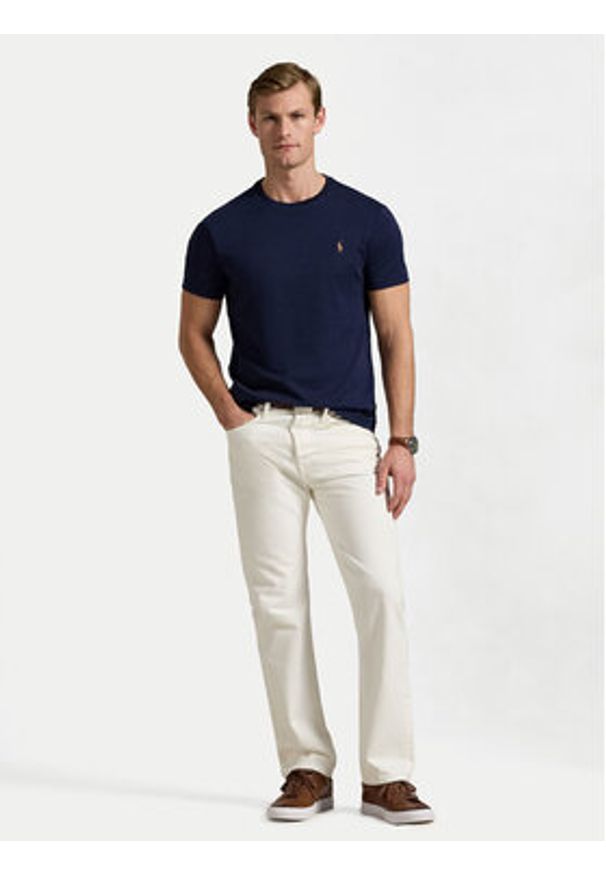 Polo Ralph Lauren T-Shirt 710740727 Granatowy Slim Fit. Typ kołnierza: polo. Kolor: niebieski. Materiał: bawełna