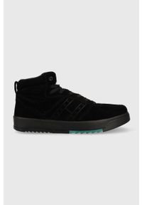 Tommy Jeans sneakersy zamszowe Suede Basket Midcut kolor czarny. Nosek buta: okrągły. Zapięcie: sznurówki. Kolor: czarny. Materiał: zamsz. Szerokość cholewki: normalna #1