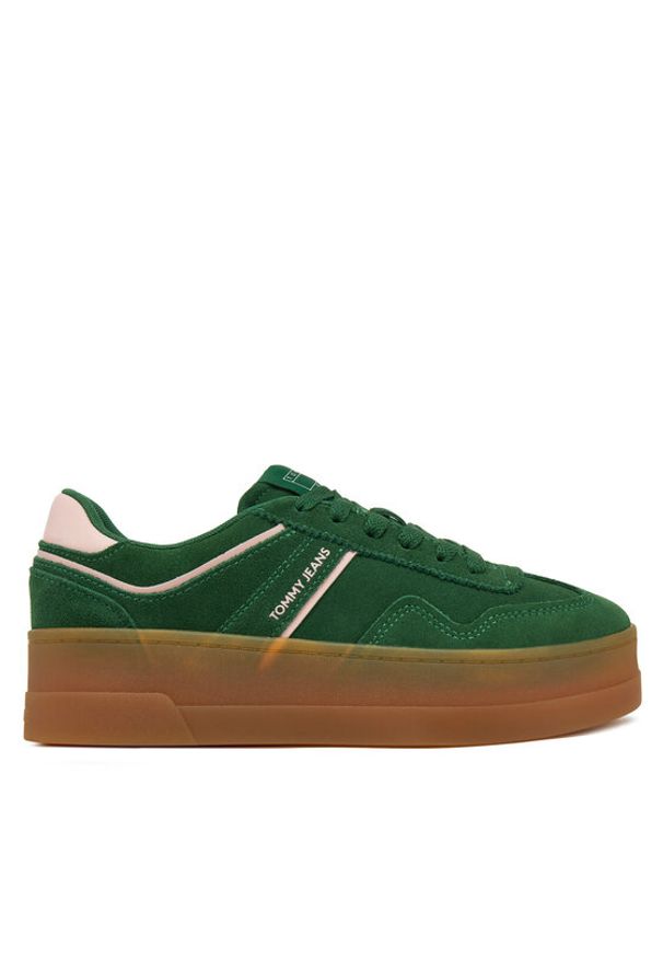 Tommy Jeans Sneakersy EN0EN02734 Zielony. Kolor: zielony. Materiał: zamsz, skóra