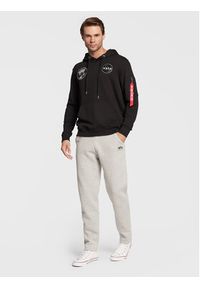 Alpha Industries Spodnie dresowe Basic 108367 Szary Regular Fit. Kolor: szary. Materiał: bawełna #4