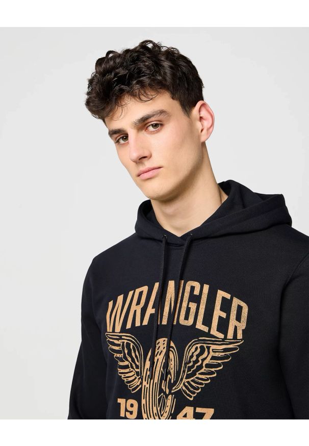 Wrangler - MESKA BLUZA WRANGLER AMERICANA HOODIE BLACK 112371457