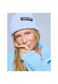 POEDERBAAS - Kapelusz - Damski - Szachownica - liliowy. Kolor: fioletowy. Materiał: akryl, polar. Sezon: zima. Styl: retro, sportowy #1