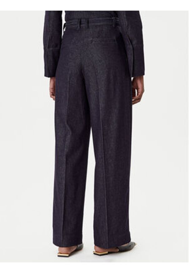 French Connection Jeansy 74ZAU Granatowy Wide Leg. Kolor: niebieski