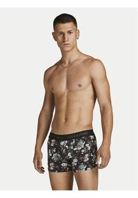 Jack & Jones - Jack&Jones Komplet 3 par bokserek Flower 12194284 Czarny. Kolor: czarny. Materiał: syntetyk #4