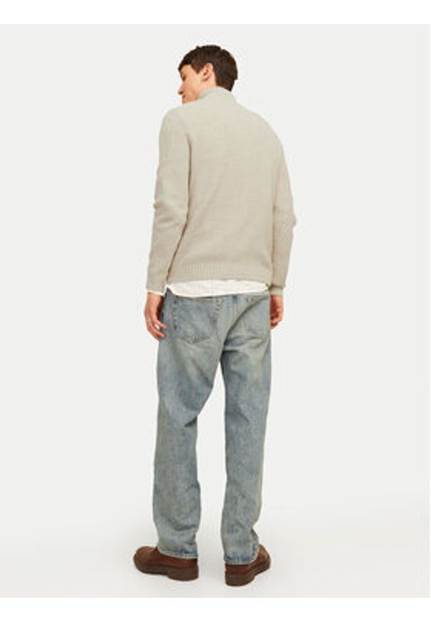 Jack & Jones - Jack&Jones Sweter Craig 12260826 Écru Regular Fit. Materiał: syntetyk