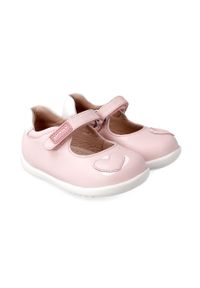 Garvalin - Baleriny dziecięce. Nosek buta: okrągły. Kolor: różowy. Materiał: syntetyk, materiał, skóra. Szerokość cholewki: normalna #1