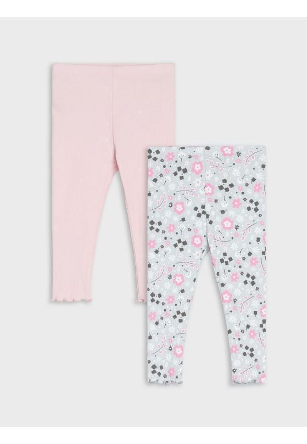 Sinsay - Legginsy 2 pack - różowy. Kolor: różowy