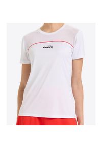 Koszulka tenisowa damska Diadora L. SS Core T-Shirt. Kolor: biały, wielokolorowy, czerwony. Sport: tenis #1