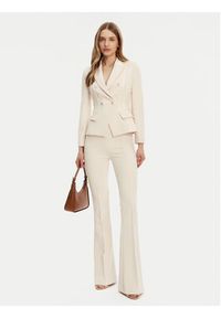 Elisabetta Franchi Marynarka GI-142-51E2-V700 Écru Regular Fit. Materiał: syntetyk #4