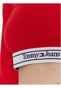 Tommy Jeans Bluzka Tjw Logo DW0DW14893 Czerwony Slim Fit. Kolor: czerwony. Materiał: bawełna #5