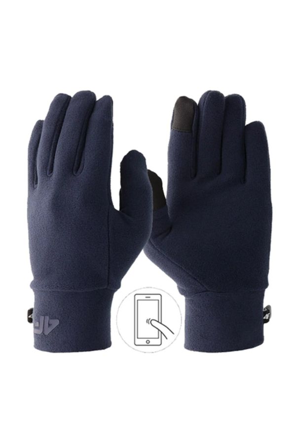 4f - Dziecięce rękawice 4F. Kolor: niebieski. Sezon: zima