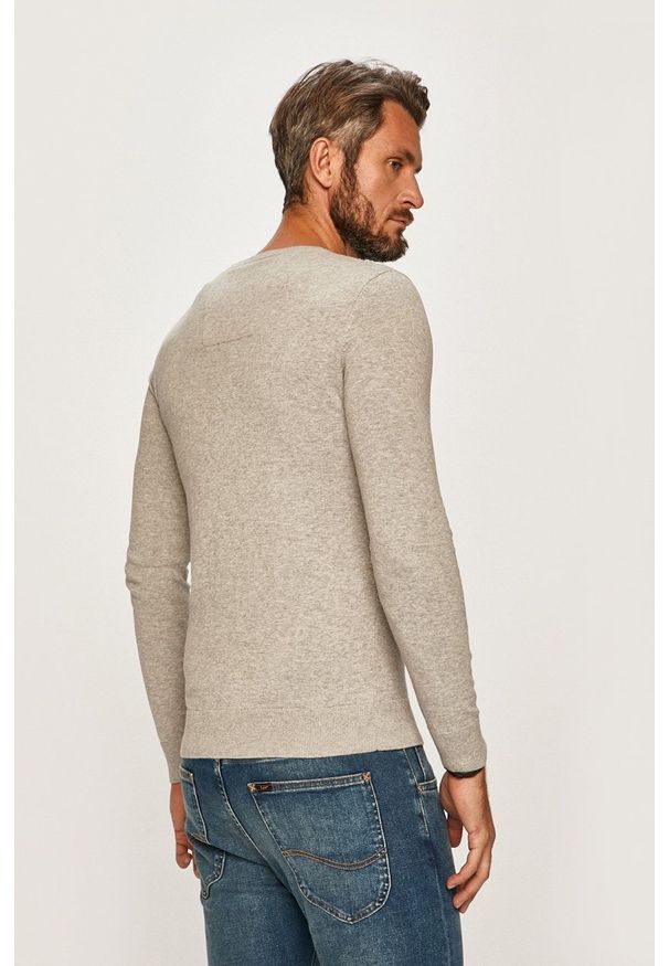 Tom Tailor Denim - Sweter. Okazja: na co dzień. Kolor: szary. Materiał: denim. Wzór: gładki. Styl: casual
