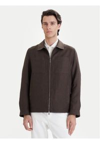 Bugatti Kurtka przejściowa 171400-11045 Brązowy Regular Fit. Kolor: brązowy. Materiał: len #1