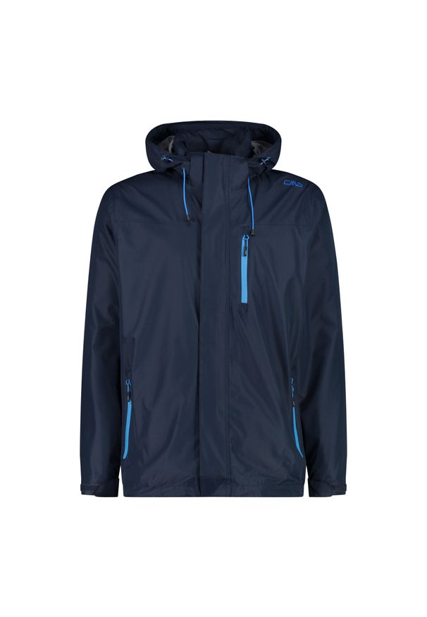 Kurtka wodoodporna z kapturem CMP. Typ kołnierza: kaptur. Kolor: niebieski. Sport: turystyka piesza