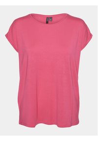 Vero Moda T-Shirt Ava 10284468 Różowy Regular Fit. Kolor: różowy. Materiał: lyocell #5