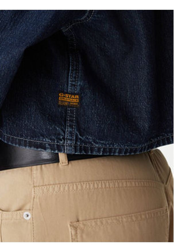 G-Star RAW - G-Star Raw Koszula jeansowa D26851-E090 Granatowy Boxy Fit. Kolor: niebieski. Materiał: bawełna