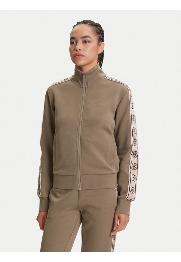 Guess Bluza V2YQ16 KB3P2 Brązowy Regular Fit. Kolor: brązowy. Materiał: syntetyk