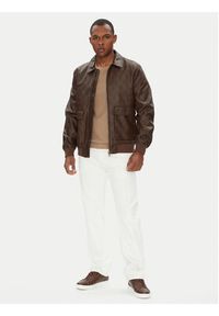 Guess Kurtka z imitacji skóry M5YL01 WGUC0 Brązowy Regular Fit. Kolor: brązowy. Materiał: syntetyk #6