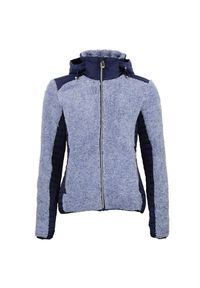 PEAK MOUNTAIN - Kurtka polarowa z kapturem, zapinana na zamek, dla kobiet Peak Mountain. Typ kołnierza: kaptur. Kolor: niebieski, szary, wielokolorowy. Materiał: polar #1