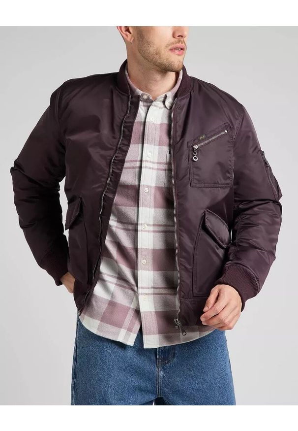 Lee - LEE BOMBER JACKET MĘSKA KURTKA PRZEJŚCIOWA VELVET L87GOS74 112321557