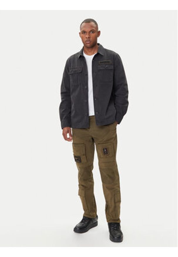 Aeronautica Militare Kurtka przejściowa 252AC0036UCT04233 Czarny Regular Fit. Kolor: czarny. Materiał: bawełna