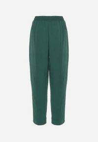 Born2be - Zielone Spodnie Luźne z Kieszeniami i Gumką w Talii oraz Sznurkiem Enivia. Okazja: na co dzień. Kolor: zielony. Styl: elegancki, casual #5