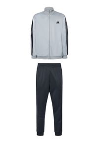 Adidas - adidas Dres Basic 3-Stripes JI8876 Szary Regular Fit. Kolor: szary. Materiał: syntetyk
