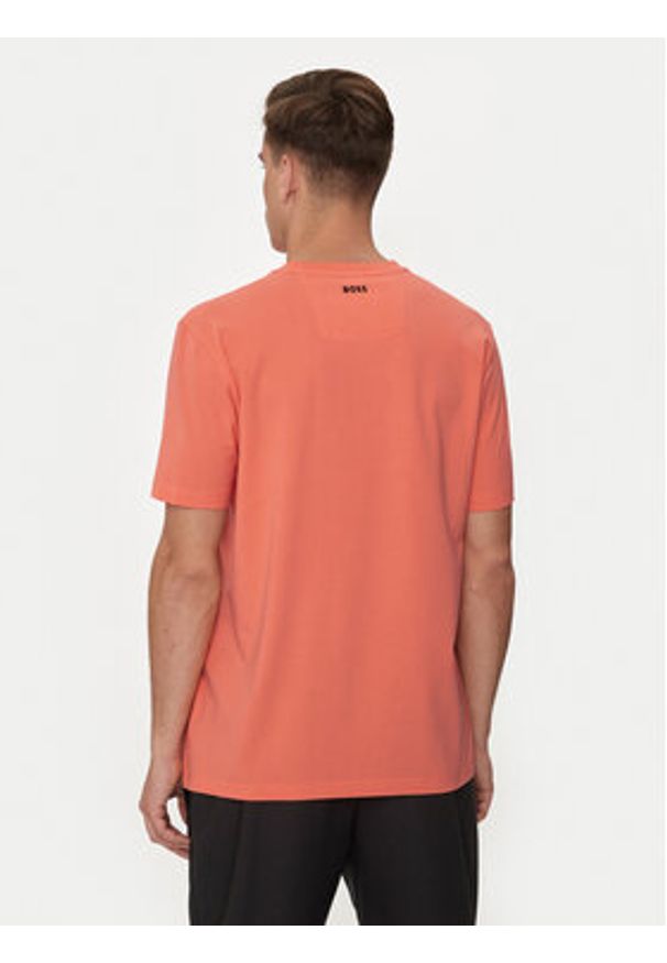 BOSS T-Shirt Tee 4 50513010 Pomarańczowy Regular Fit. Kolor: pomarańczowy. Materiał: bawełna