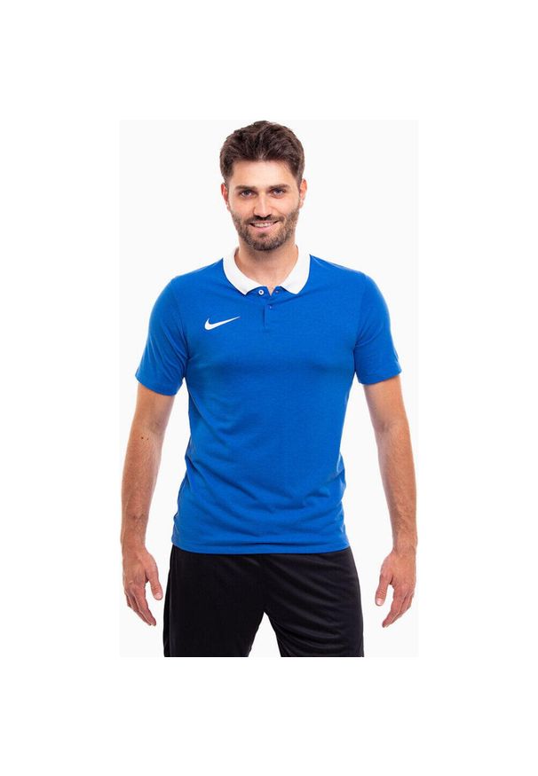 Koszulka sportowa męska Nike Dri-FIT Park 20 Polo. Typ kołnierza: polo. Kolor: niebieski. Technologia: Dri-Fit (Nike). Sport: piłka nożna