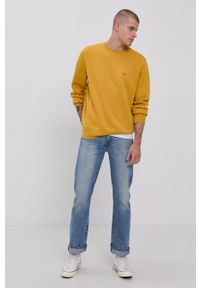 Levi's® - Levi's Bluza męska kolor żółty gładka. Okazja: na spotkanie biznesowe, na co dzień. Kolor: żółty. Materiał: dzianina. Wzór: gładki. Styl: biznesowy, casual #3