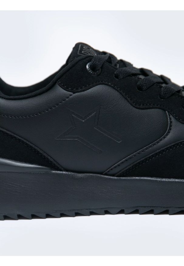 Big-Star - Sneakersy męskie czarne MM174133 906. Okazja: na co dzień. Wysokość cholewki: przed kostkę. Kolor: czarny. Materiał: jeans, dresówka, materiał. Szerokość cholewki: normalna. Sport: fitness