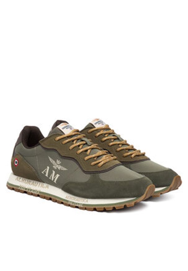 Aeronautica Militare Sneakersy 252SC0320UPL00313 Zielony. Kolor: zielony. Materiał: materiał