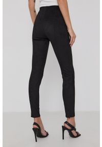 Guess Spodnie damskie kolor czarny dopasowane high waist. Stan: podwyższony. Kolor: czarny. Materiał: dzianina #2