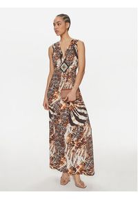 LOLA CASADEMUNT Sukienka koktajlowa LS2416091 Brązowy Regular Fit. Kolor: brązowy. Materiał: syntetyk. Styl: wizytowy #4