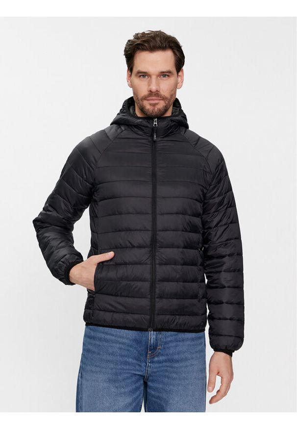 Brave Soul Kurtka przejściowa MJK-HIKEHOODBLK Czarny Regular Fit. Kolor: czarny. Materiał: wiskoza