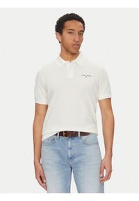 Tommy Jeans Polo Linear DM0DM20914 Biały Regular Fit. Typ kołnierza: polo. Kolor: biały. Materiał: bawełna