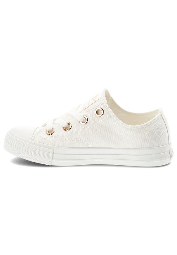 Trampki damskie Lee Cooper, cholewka z materiału tekstylnego wiązanie z przodu na płaskiej podeszwie, białe, LCW-26-02-4068L SVL-653. Okazja: na co dzień. Zapięcie: sznurówki. Kolor: biały. Materiał: materiał. Szerokość cholewki: normalna. Obcas: na płaskiej podeszwie. Styl: casual, klasyczny, sportowy