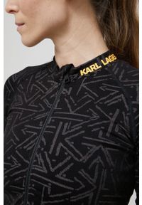 Karl Lagerfeld bluza 220W1820 damska kolor czarny wzorzysta. Okazja: na co dzień. Kolor: czarny. Materiał: dzianina. Styl: casual #2