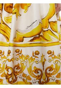 DOLCE & GABBANA - Dolce&Gabbana Sukienka letnia F6AEIT HH5A1 Żółty Regular Fit. Kolor: żółty. Materiał: bawełna. Sezon: lato #5