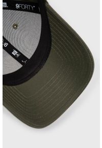 New Era czapka bawełniana kolor zielony z aplikacją. Kolor: zielony. Materiał: bawełna. Wzór: aplikacja #2