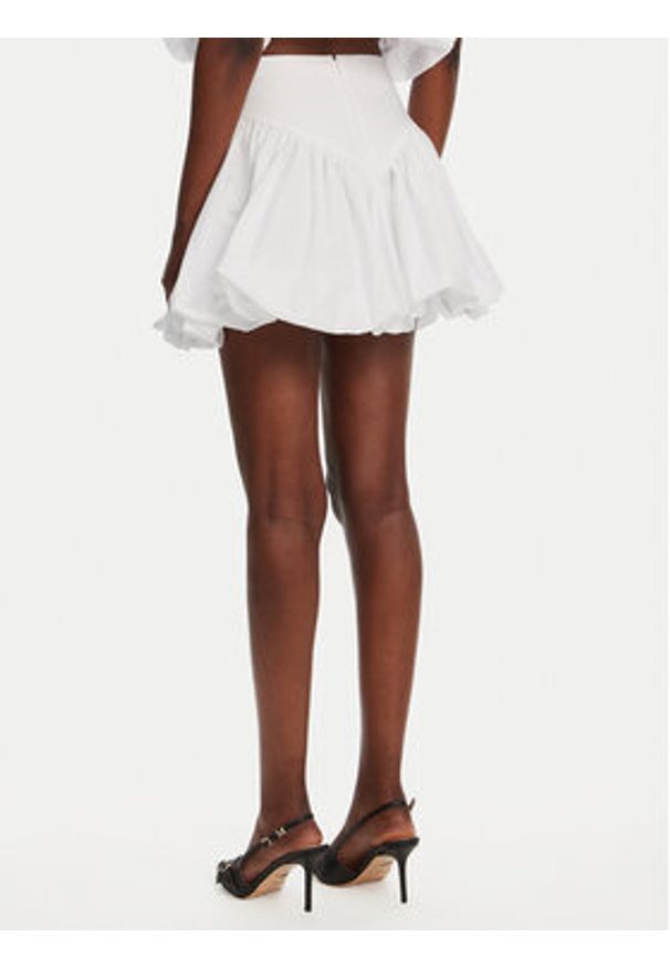 BARDOT Spódnica mini Lissett Poplin 59796SB Biały Regular Fit. Kolor: biały. Materiał: bawełna